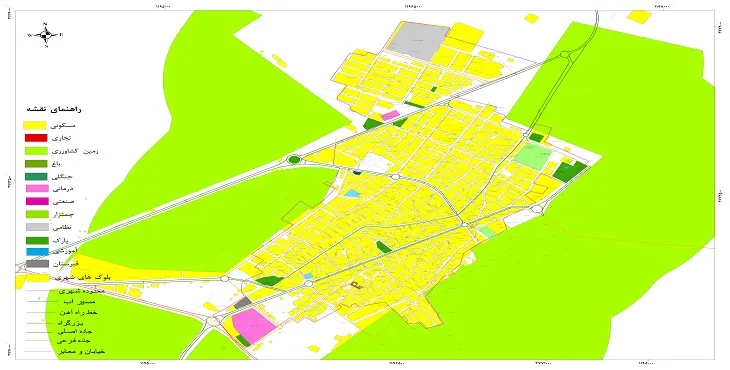 جدیدترین نقشه شهر سرایان | قابل چاپ + کیفیت بالا