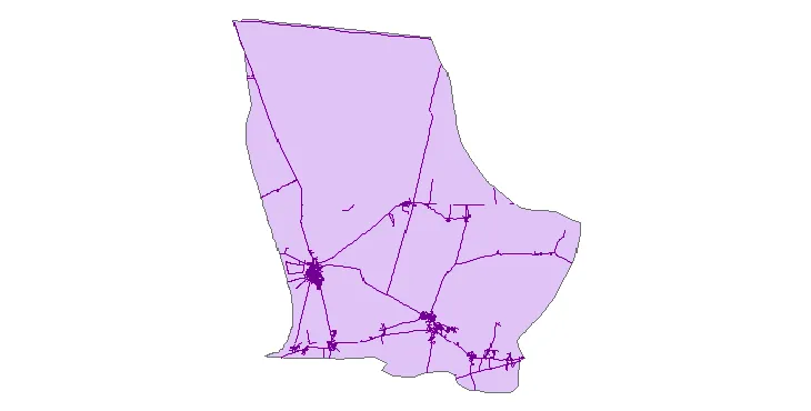 جدیدترین نقشه شیپ فایل راه های شهرستان گمیشان + PDF
