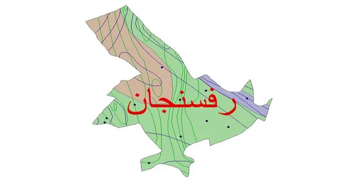 نقشه شیپ‌ فایل اقلیم‌شناسی شهرستان رفسنجان + 7 لایه اقلیمی
