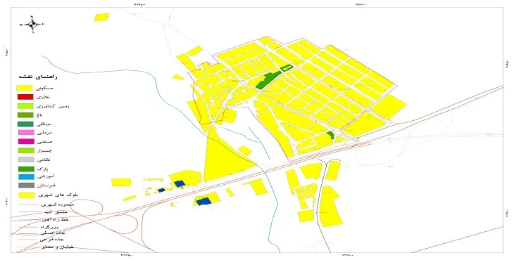 نقشه شیپ فایل (GIS) شهر ملک آباد 1404 + عکس با کیفیت