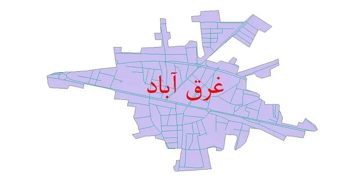 دانلود نقشه شیپ فایل شبکه معابر شهر غرق آباد