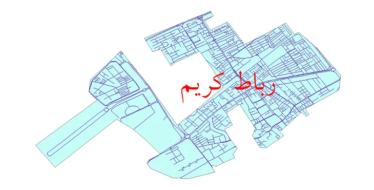 دانلود نقشه شیپ فایل شبکه معابر شهر رباط کریم