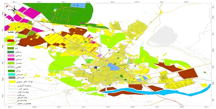 نقشه شیپ فایل (GIS) شهر پاکدشت 1404 + عکس با کیفیت