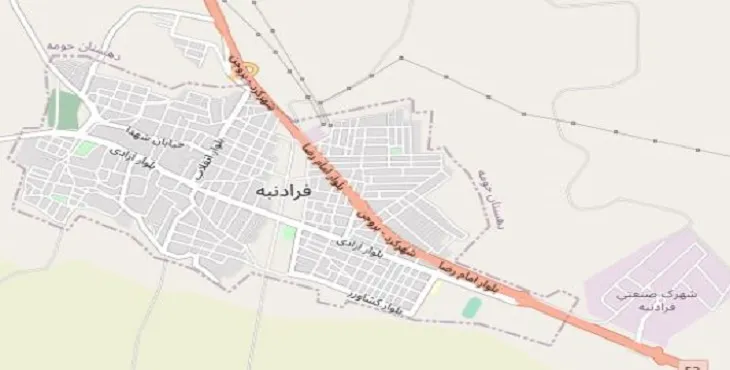دانلود نقشه شهر فرادنبه + pdf با کیفیت بالا