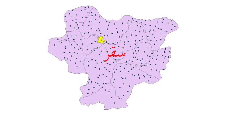 دانلود نقشه شیپ فایل (GIS) تقسیمات سیاسی شهرستان سقز سال 1400