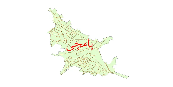 دانلود نقشه شیپ فایل شبکه معابر شهر یامچی