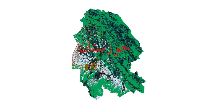 دانلود نقشه های شیپ فایل استان خوزستان + کاملترین لایه GIS