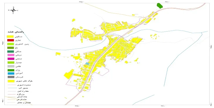 نقشه شیپ فایل (GIS) شهر آبگرم 1404 + عکس با کیفیت