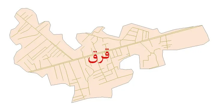 دانلود نقشه شیپ فایل شبکه معابر شهر قرق