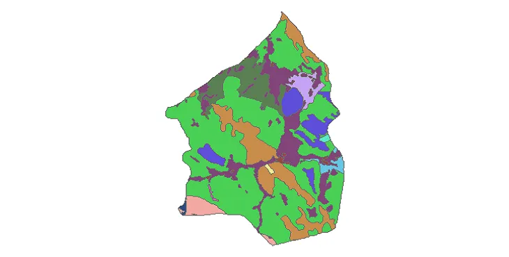 بروزترین نقشه شیپ فایل کاربری اراضی شهرستان دهاقان + PDF