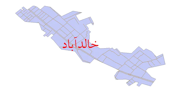 دانلود نقشه شیپ فایل شبکه معابر شهر خالدآباد