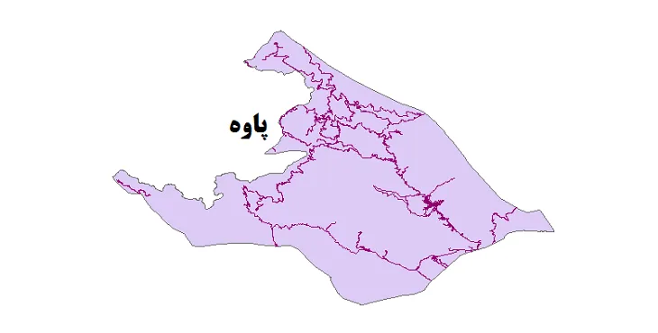 جدیدترین نقشه شیپ فایل راه های شهرستان پاوه + PDF