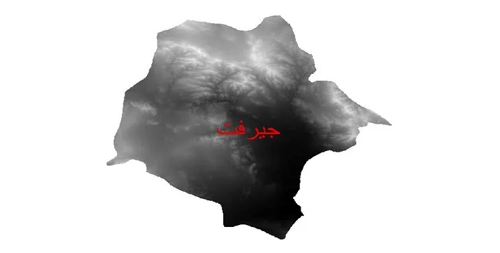 دانلود نقشه دم (DEM) شهرستان جیرفت | دقت 30 متر