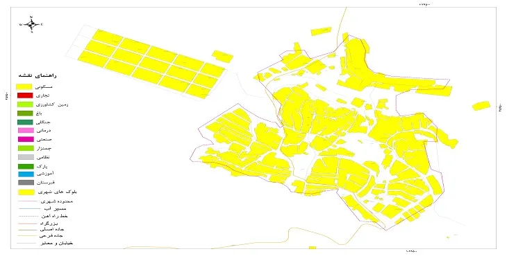 نقشه شیپ فایل (GIS) شهر چناران شهر 1404 + عکس با کیفیت