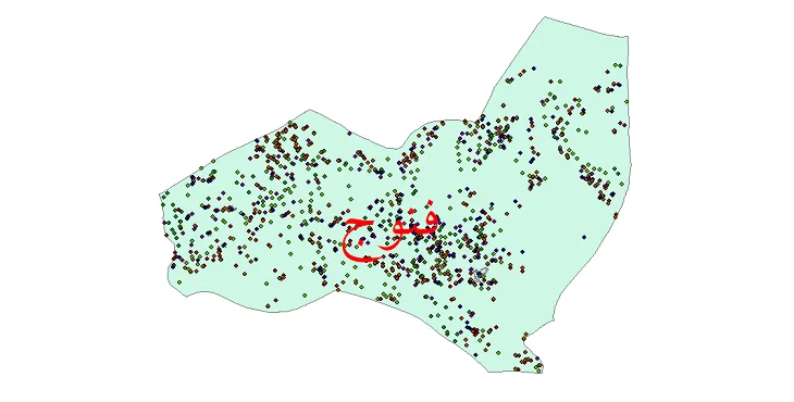 دانلود نقشه شیپ فایل جمعیت نقاط شهری و روستایی شهرستان فنوج از سال 1335 تا 1395