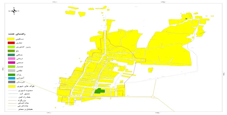 نقشه شیپ فایل (GIS) شهر شوقان 1404 + عکس با کیفیت