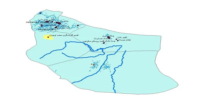 دانلود نقشه های شیپ فایل شهرستان جرقویه + کاملترین لایه GIS