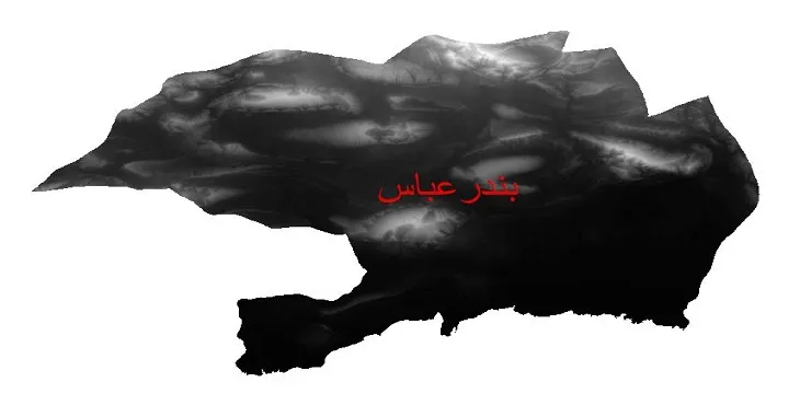 دانلود نقشه دم (DEM) شهرستان بندرعباس | دقت 30 متر