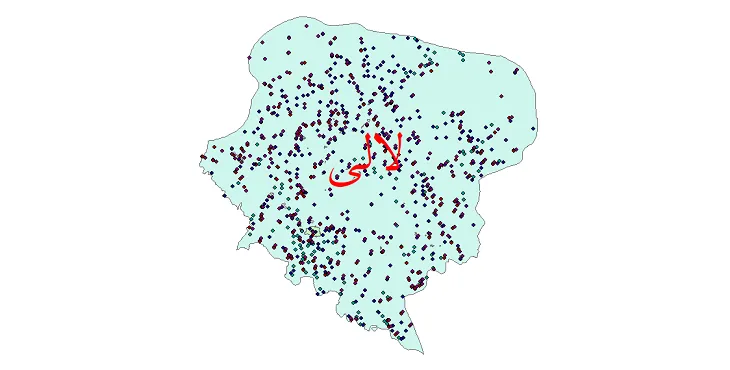 دانلود نقشه شیپ فایل جمعیت نقاط شهری و روستایی شهرستان لالی از سال 1335 تا 1395