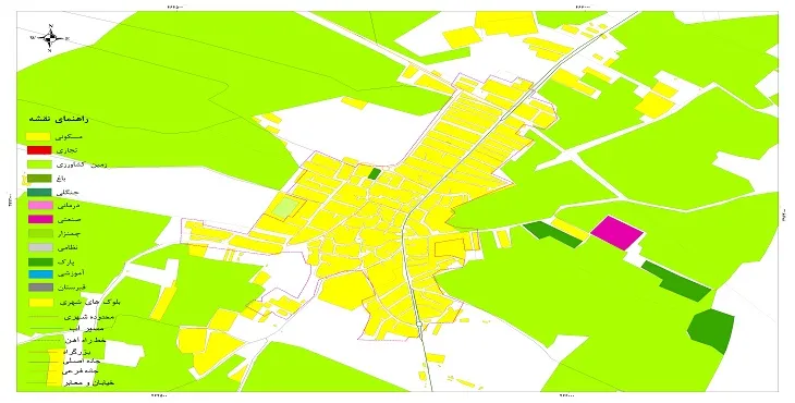 نقشه شیپ فایل (GIS) شهر تنکمان 1404 + عکس با کیفیت