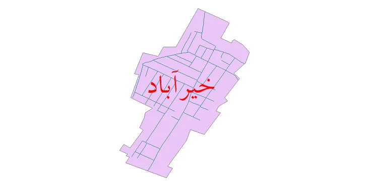 دانلود نقشه شیپ فایل شبکه معابر شهر خیرآباد فارس