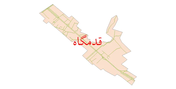 دانلود نقشه شیپ فایل شبکه معابر شهر قدمگاه