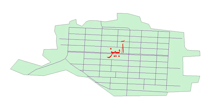 دانلود نقشه شیپ فایل شبکه معابر شهر آبیز