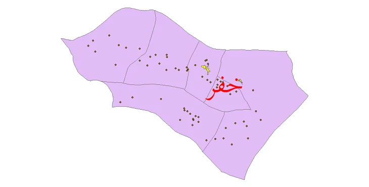 دانلود نقشه شیپ فایل (GIS) تقسیمات سیاسی شهرستان خفر سال 1400