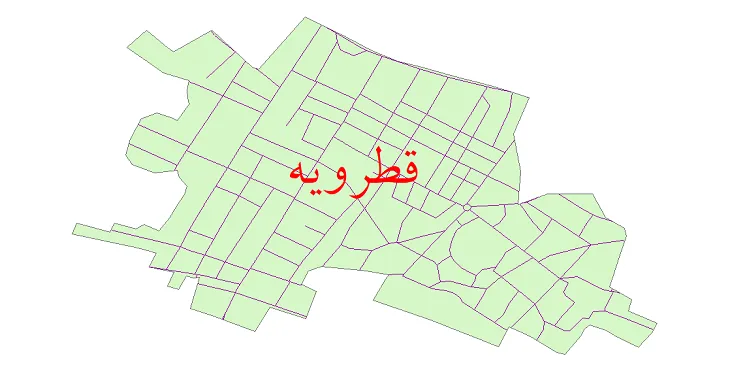 دانلود نقشه شیپ فایل شبکه معابر شهر قطرویه