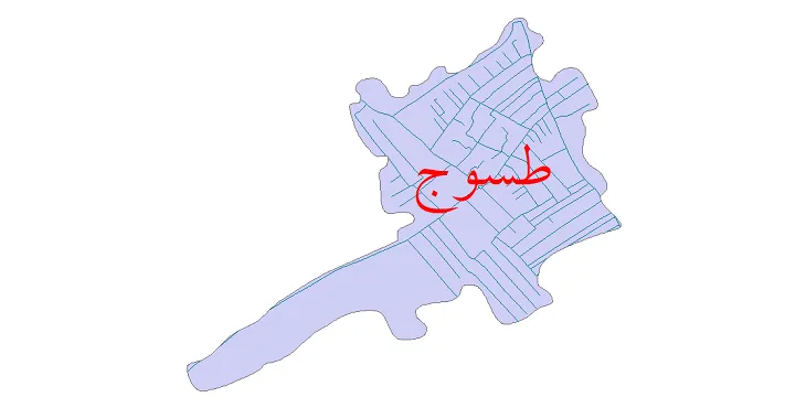 دانلود نقشه شیپ فایل شبکه معابر شهر طسوج