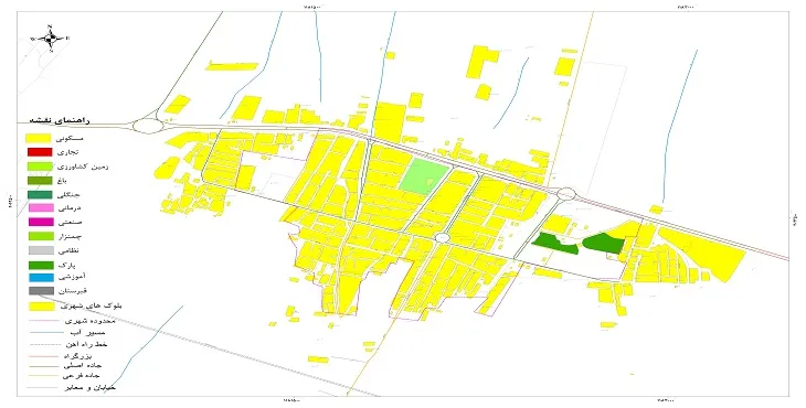 نقشه شیپ فایل (GIS) شهر فیروزه 1404 + عکس با کیفیت