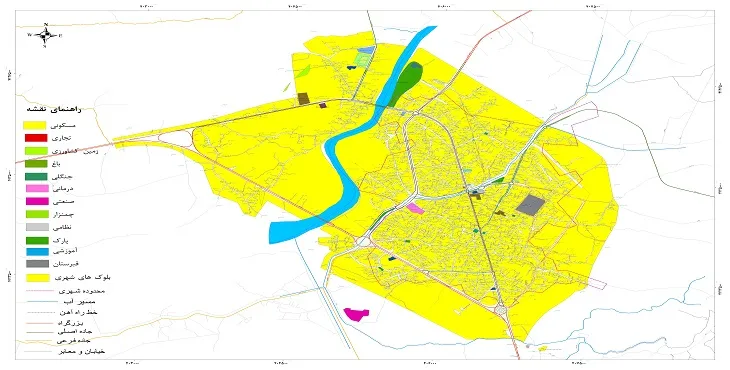 نقشه شیپ فایل (GIS) شهر آستانه اشرفیه 1405 + عکس با کیفیت