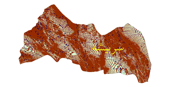 دانلود نقشه های شیپ فایل شهرستان سربیشه + کاملترین لایه GIS
