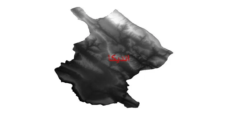 دانلود نقشه دم (DEM) شهرستان اندیکا | دقت 30 متر