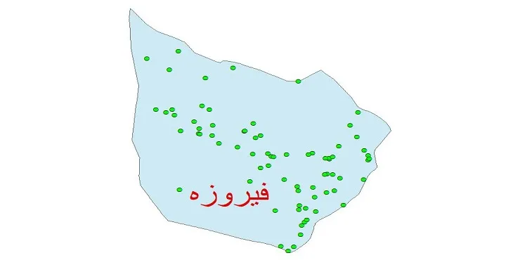 دانلود نقشه شیپ فایل کیفیت آب چاه های شهرستان فیروزه