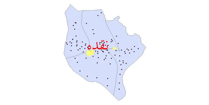 دانلود نقشه شیپ فایل (GIS) تقسیمات سیاسی شهرستان نقده سال 1400