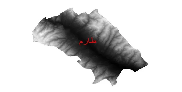 دانلود نقشه دم (DEM) شهرستان طارم | دقت 30 متر