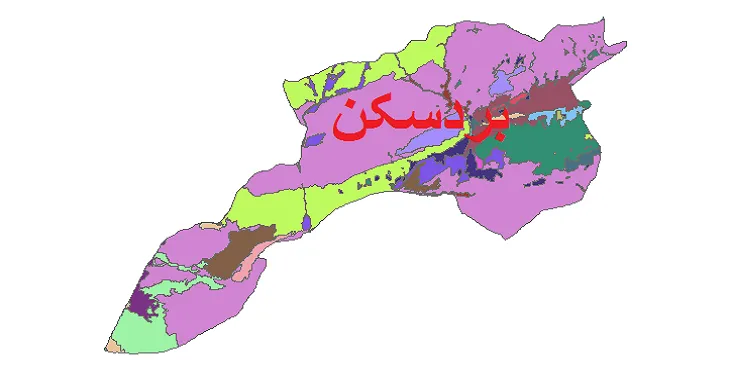 بروزترین نقشه شیپ فایل کاربری اراضی شهرستان بردسکن + PDF