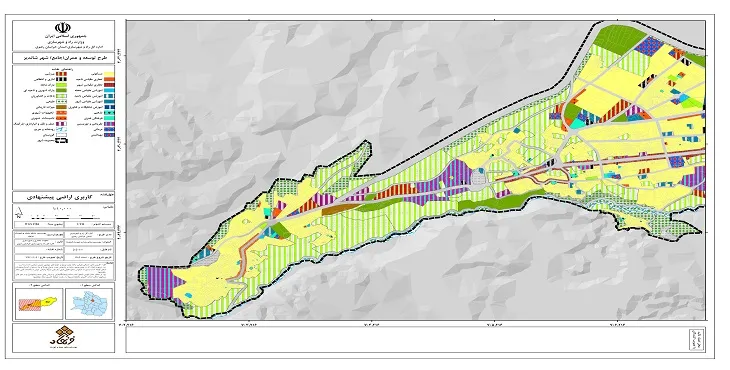 دانلود نقشه کاربری اراضی شهر شاندیز | وضع موجود+پیشنهادی