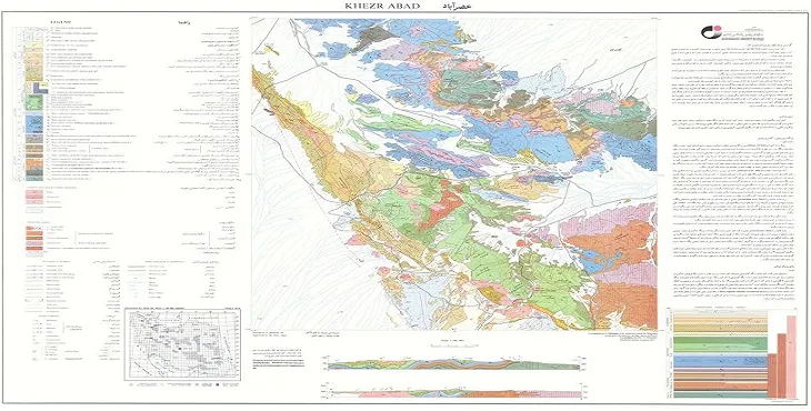 نقشه زمین‌ شناسی محدوده شهری خضرآباد + تصویر با کیفیت بالا