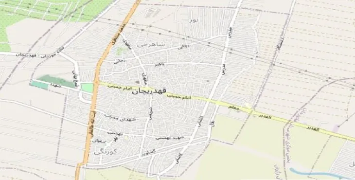 دانلود نقشه شهر قهدریجان + pdf با کیفیت بالا