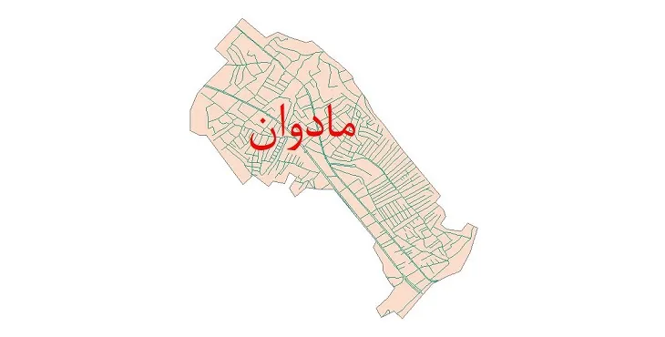 دانلود نقشه شیپ فایل شبکه معابر شهر مادوان