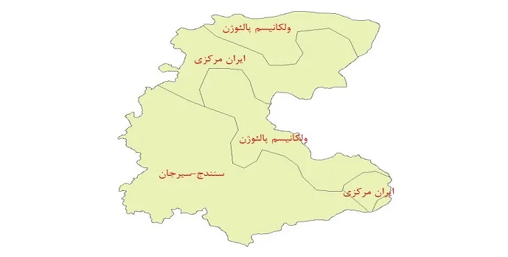 دانلود نقشه شیپ فایل (لایه GIS) ساختار زمین ساختی استان مرکزی