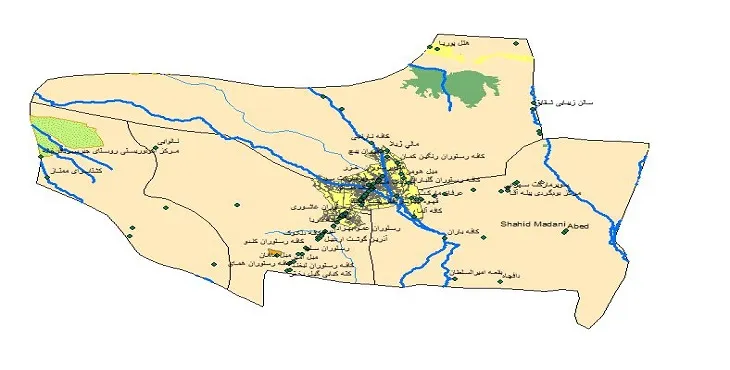 دانلود نقشه های شیپ فایل شهرستان خمام + کاملترین لایه GIS