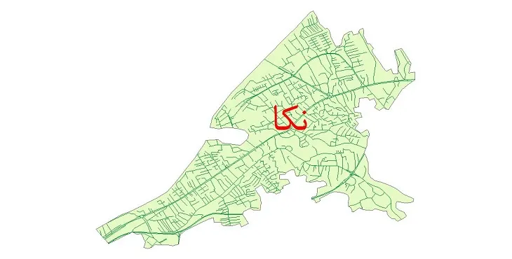 دانلود نقشه شیپ فایل شبکه معابر شهر نکا