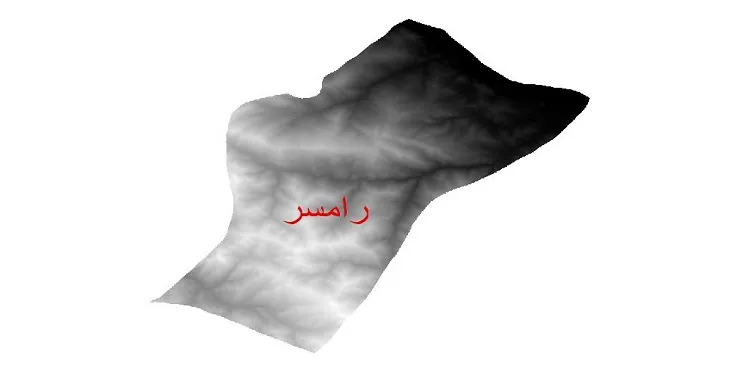 دانلود نقشه دم (DEM) شهرستان رامسر | دقت 30 متر