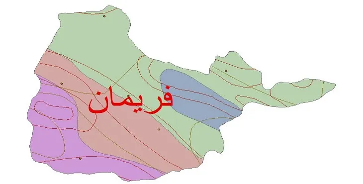 نقشه شیپ‌ فایل اقلیم‌شناسی شهرستان فریمان + 7 لایه اقلیمی