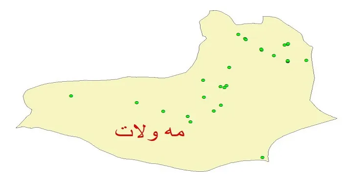 دانلود نقشه شیپ فایل کیفیت آب چاه های شهرستان مه ولات