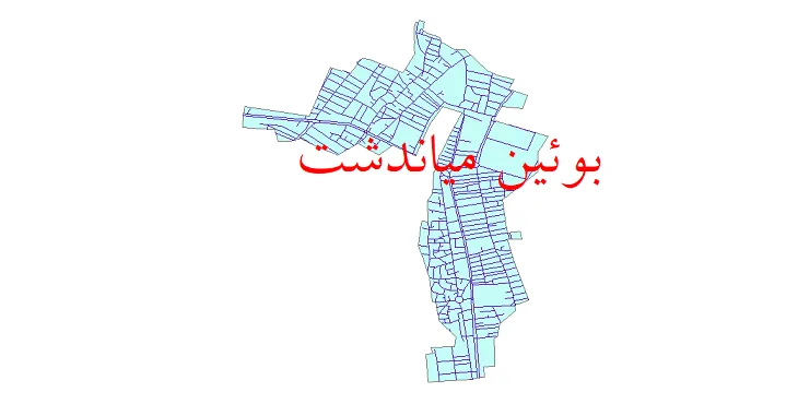 دانلود نقشه شیپ فایل شبکه معابر شهر بوئین میاندشت