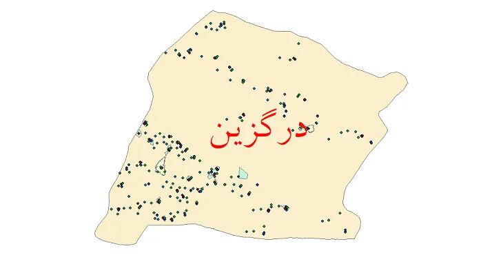 دانلود نقشه شیپ فایل جمعیت نقاط شهری و روستایی شهرستان درگزین از سال 1335 تا 1395